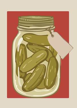 Jar of Pickles with Tag