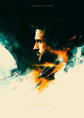 Project Hail Mary Poster, Ryland Grace Portrait