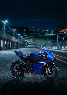 Blue Yamaha R9 Motorcycle