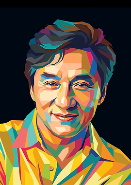 Jackie Chan Pop Art Portrait