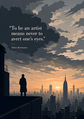 Artist's Gaze Over Cityscape