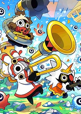 Musical Creatures Playing Instruments