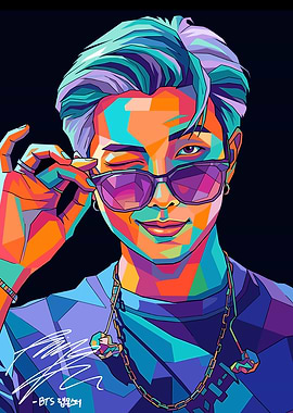 BTS RM Pop Art Portrait