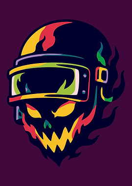 Welding Skull Helmet Pop Art