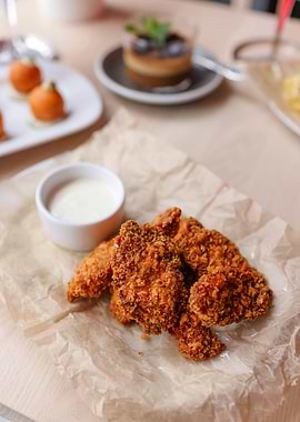 Crispy Chicken Tenders with Dip