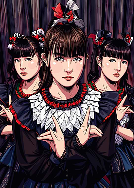 Babymetal Trio in Gothic Outfits