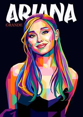 Ariana Grande Pop Art Portrait