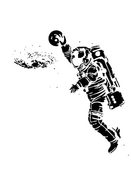 Astronaut throwing a planet