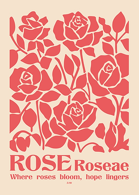 Rose Floral Poster