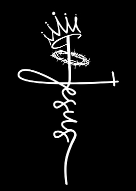 Jesus Cross with Crown and Thorns