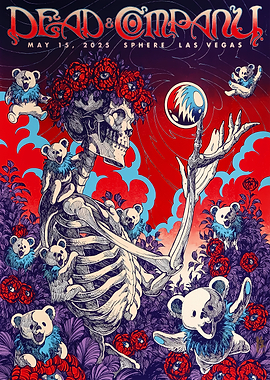 Dead & Company Skeleton and Bears Poster