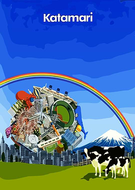 Katamari Prince and Mount Fuji