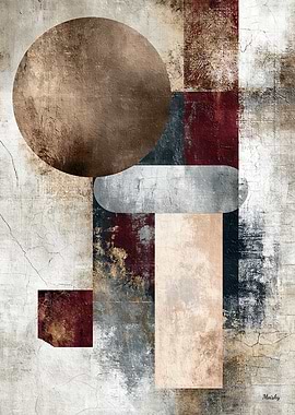 Textured Geometry No. 13 Minimalist Abstract Wall Art