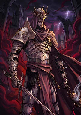 Dark Crusader Fantasy Poster