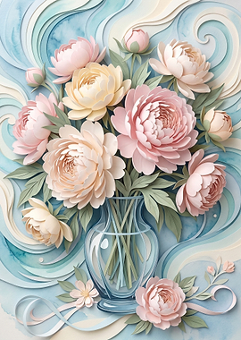 Paper Cutout Floral Arrangement