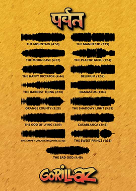 Gorillaz 'The Mountain' Album Soundwave Art