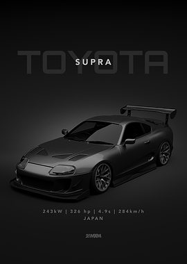 Toyota Supra Car Poster