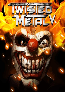 Twisted Metal V Clown Art