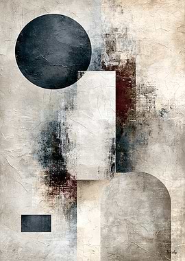 Textured Geometry No. 18 Minimalist Abstract Wall Art
