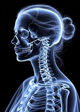 Luminous Blue X-Ray: Anatomical Portrait