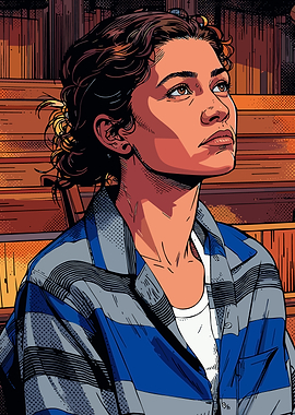 Comic Style Portrait of a Woman