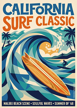 California Surf Classic '68 Poster