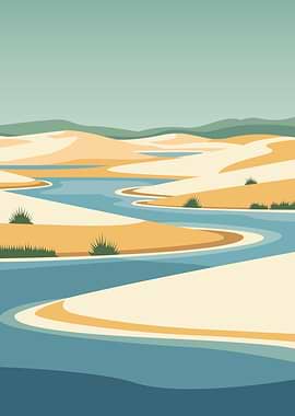 Desert Oasis Landscape