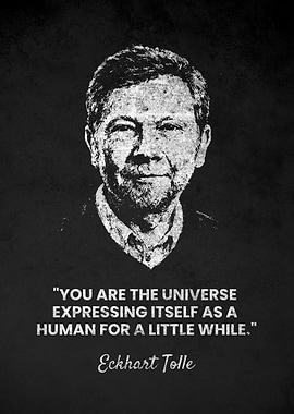 Eckhart Tolle HUMAN Quote Poster