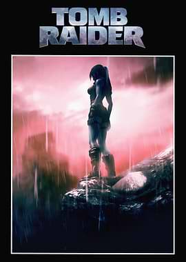 Tomb Raider Lara Croft on Cliff