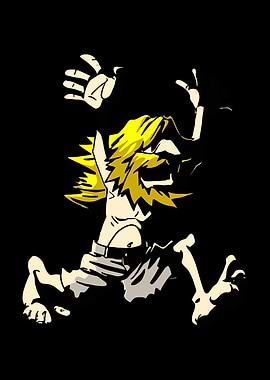 Energetic Anime Character Jumping