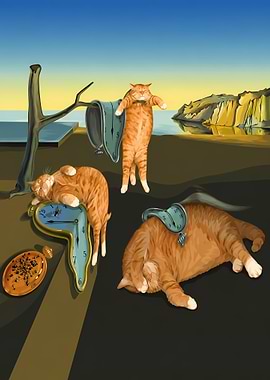 Surrealist Cats and Melting Clocks