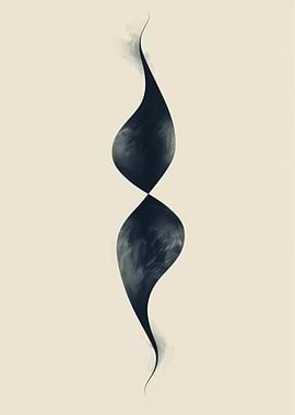 Abstract Dark Ink Droplets