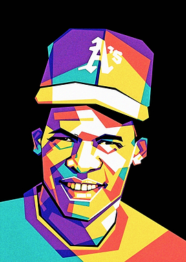 Rickey Henderson Pop Art Portrait