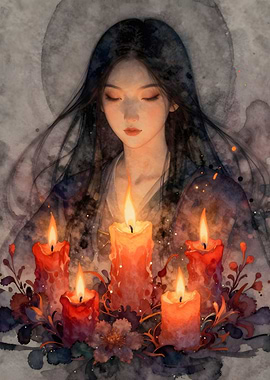 Woman with Candles