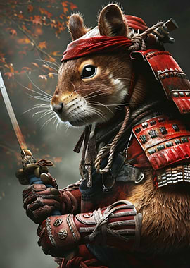 Samurai Squirrel Warrior
