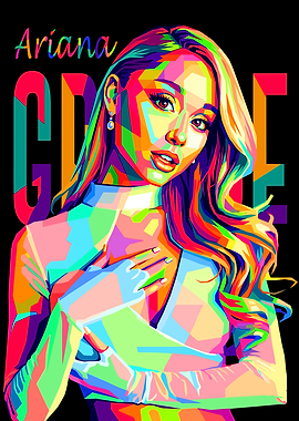 Ariana Grande Pop Art Portrait