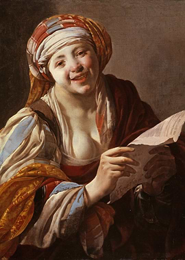Woman in Turban Reading a Letter