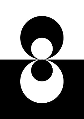 Abstract Black and White Circles