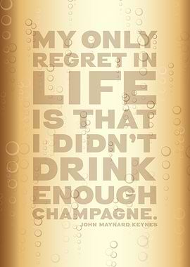Champagne Quote Text Art