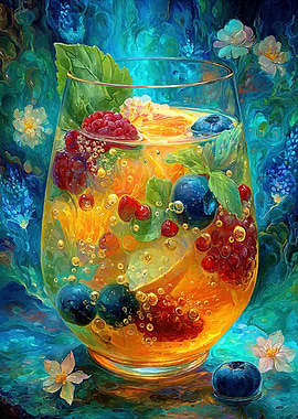 Vibrant Berry and Citrus Drink