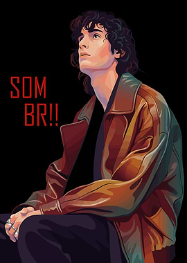 sombr in Leather Jacket