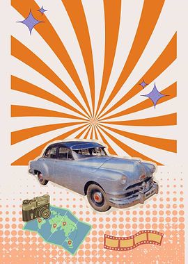 Retro Road Trip Collage