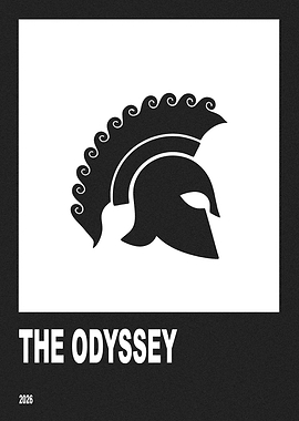 The Odyssey Spartan Helmet Minimalist Poster