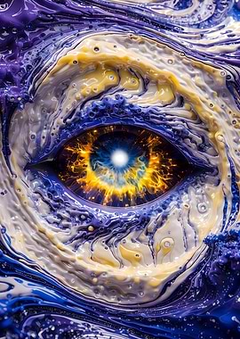 Cosmic Vision: Eye of the Universe in Swirling Galaxies