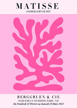 Blush Pink Matisse Papiers Découpés Poster