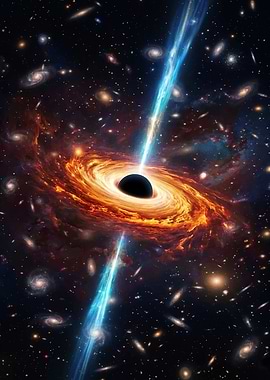 Black Hole with Jets and Galaxies