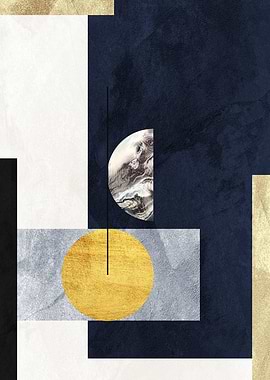 Abstract Geometric Celestial Art
