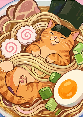 Ramen Cat - Japanese Noodle Bowl Cozy