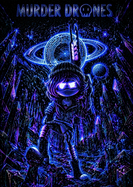 Murder Drones N with Saturn and Crystals
