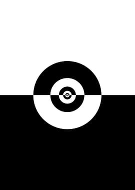 Concentric Circles on Black and White Background